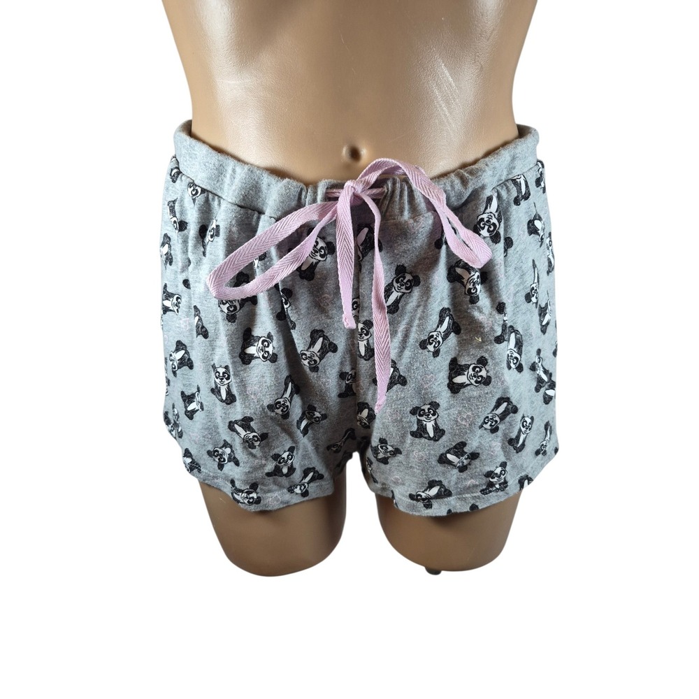 Late Y2K George Panda Cartoon Pajama Shorts Loungewear Girlhoodcore Cute L READ